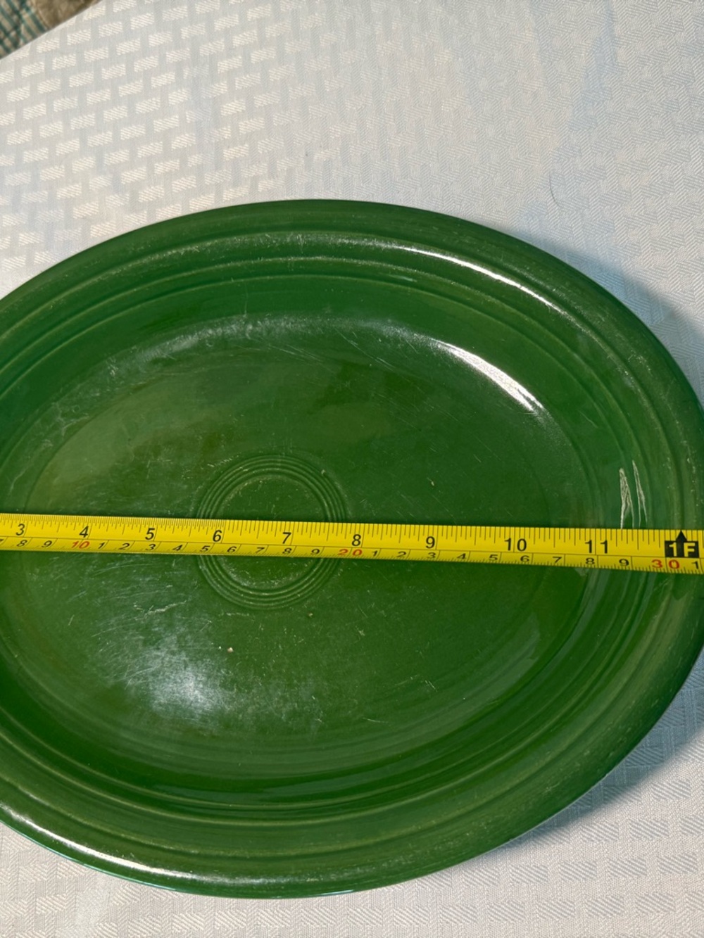 Fiesta Vintage Green Oval Ceramic Serving Platter - Picture 3 of 3